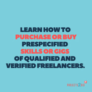 Learn how to Purchase or Buy pre-specified Skills or Gigs of qualified and verified Freelancers